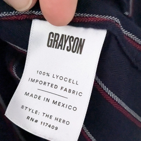 Frank & Eileen Grayson The Hero Striped Liquid Flannel - Picture 7 of 9